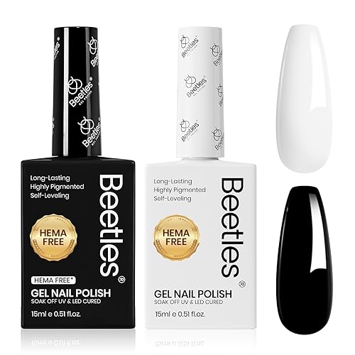 beetles Balck and White Gel Polish - Monochrome Aesthetics HEMA-FREE