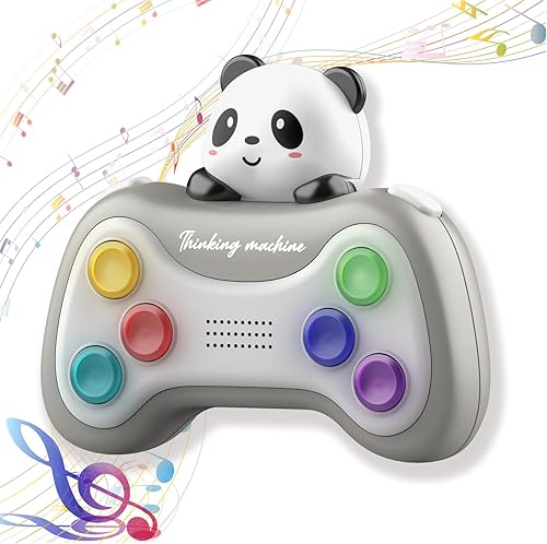 Juguetes sensoriales musicales para niños, rompecabezas con luz de botón, juguetes para autismo, consola de juegos de burbujas de empuje rápido,