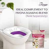 Vista 6 de Fivona Baño de Asiento para Asiento de Inodoro Cuidado Posparto y Hemorroides - Asiento de Vapor Yoni - Cuenca Plegable para Remojo de Sal de Epsom