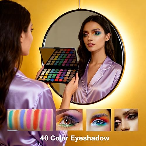 Miniatura 3 de Kit de maquillaje todo en uno kit de maquillaje para niñas con paleta de sombras de ojos, corrector, barra de contorno, delineador de ojos, brillo