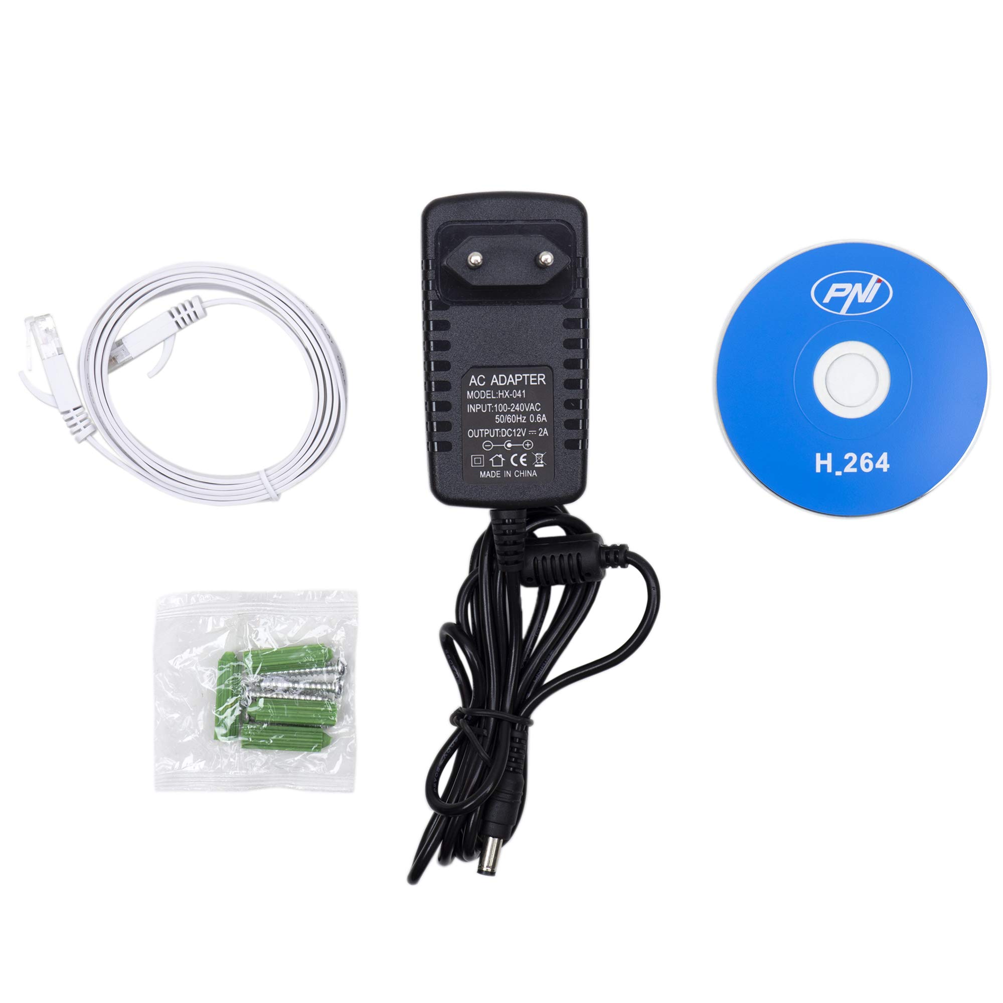Videocamera di videosorveglianza PNI IP655B 5MP WiFi PTZ 5X Zoom ottico H265 slotmicroSD Visione notturna 50m IP66 Allarme rilevamento movimento Comunicazione audio bidirezionale