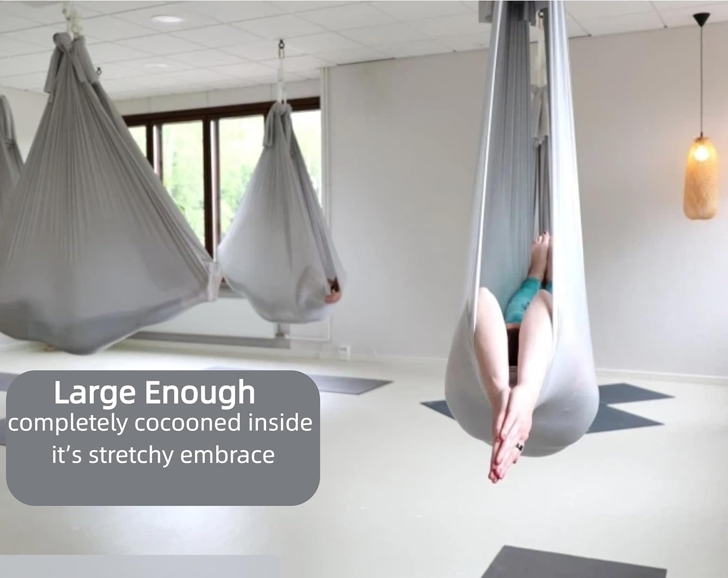F.Life Aerial Silk Yoga Hammock & Swing for yoga Inversion,Strength training,starter hardware kit
