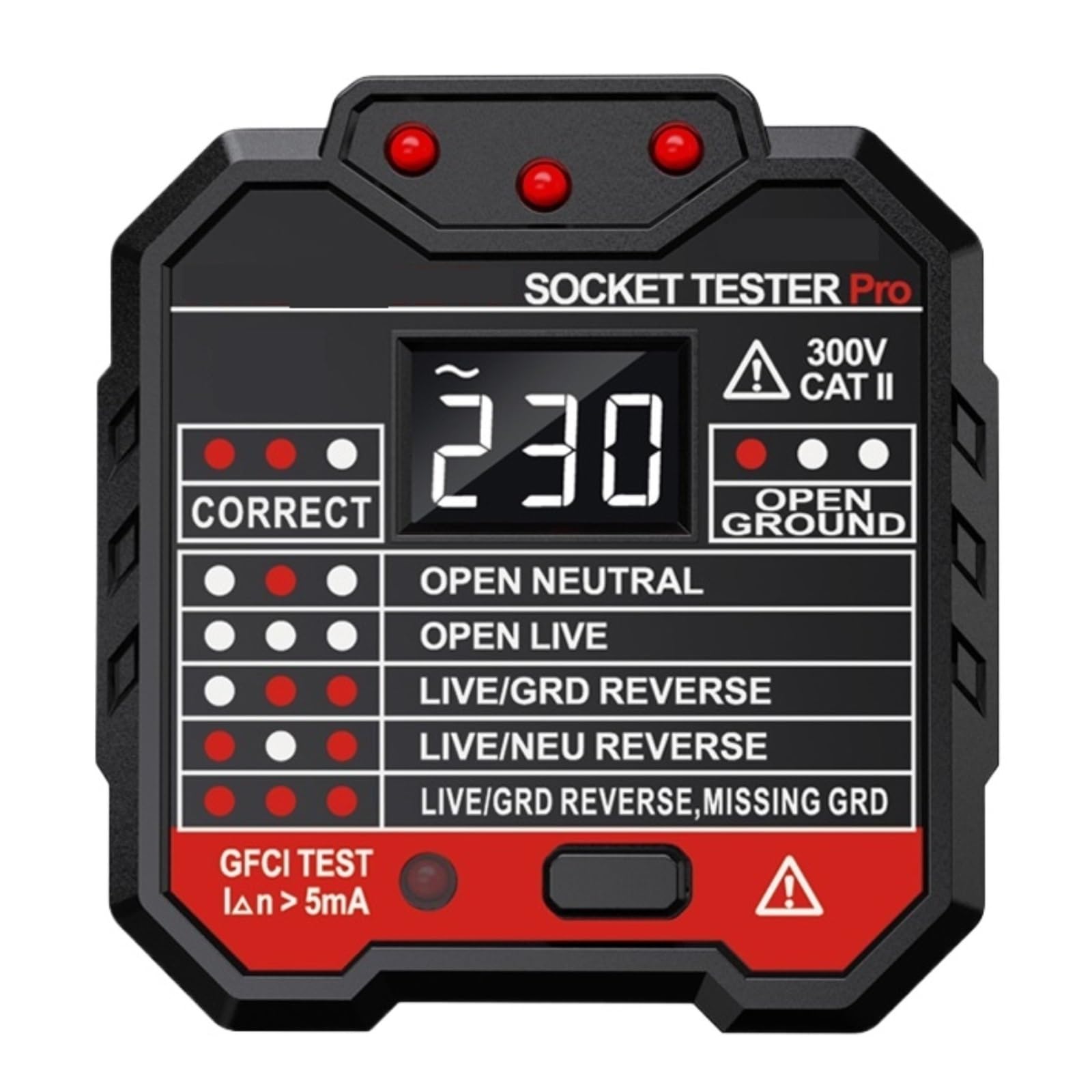 Detector voltaje probador de enchufes con verificacion fase exacta 6