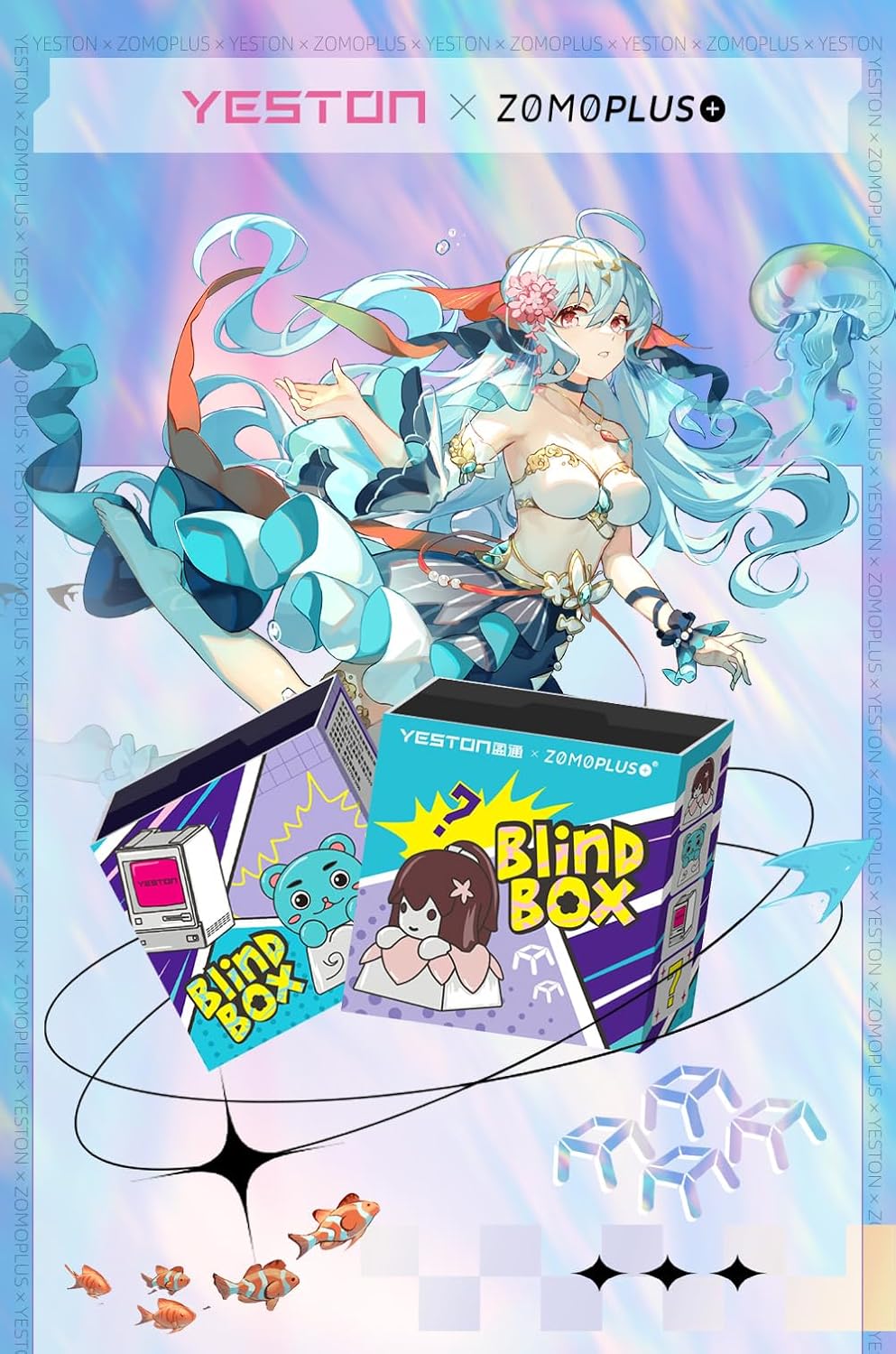 YESTON Sakura Blind Box Cute MX Cross Shaft Keycaps