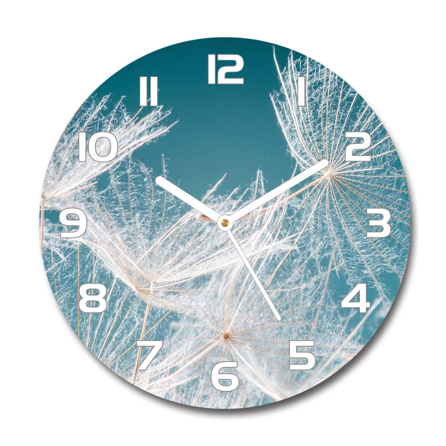 Horloge en verre pissenlit Tulup créez une ambiance zen dans votre salon