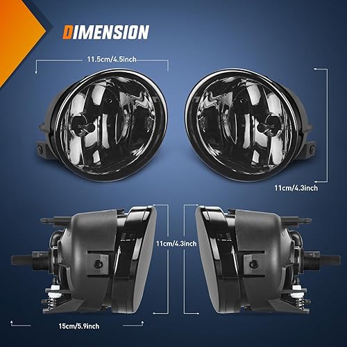 Vista 14 de Nilight Conjunto de luz antiniebla compatible con Nissan Armada 2005 2006 2007 2004 2005 2006 2007 2008 2009 2010 2011 2012 2013 2014 2015 Titan