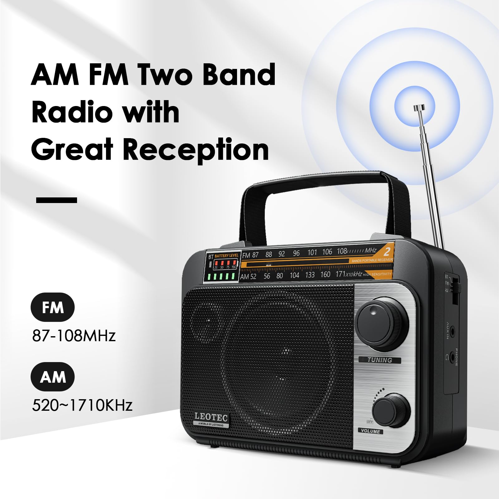 Radio Compacta Con Alarma Radio Portátil Digital Bush BD1709 DAB
