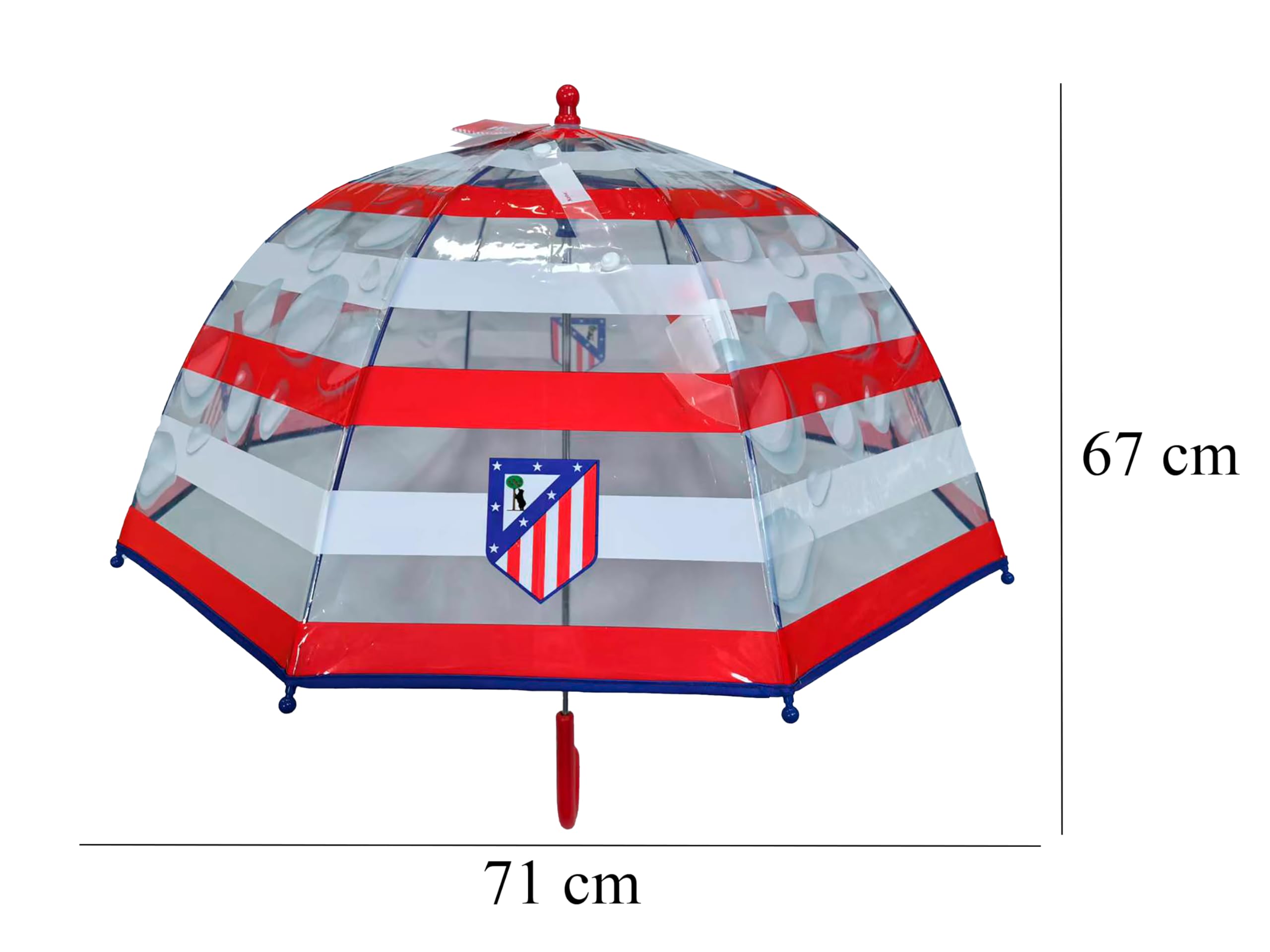 CYPBRANDS Atletico de Madrid Paraguas infantil 48 cm Transparente Oficial