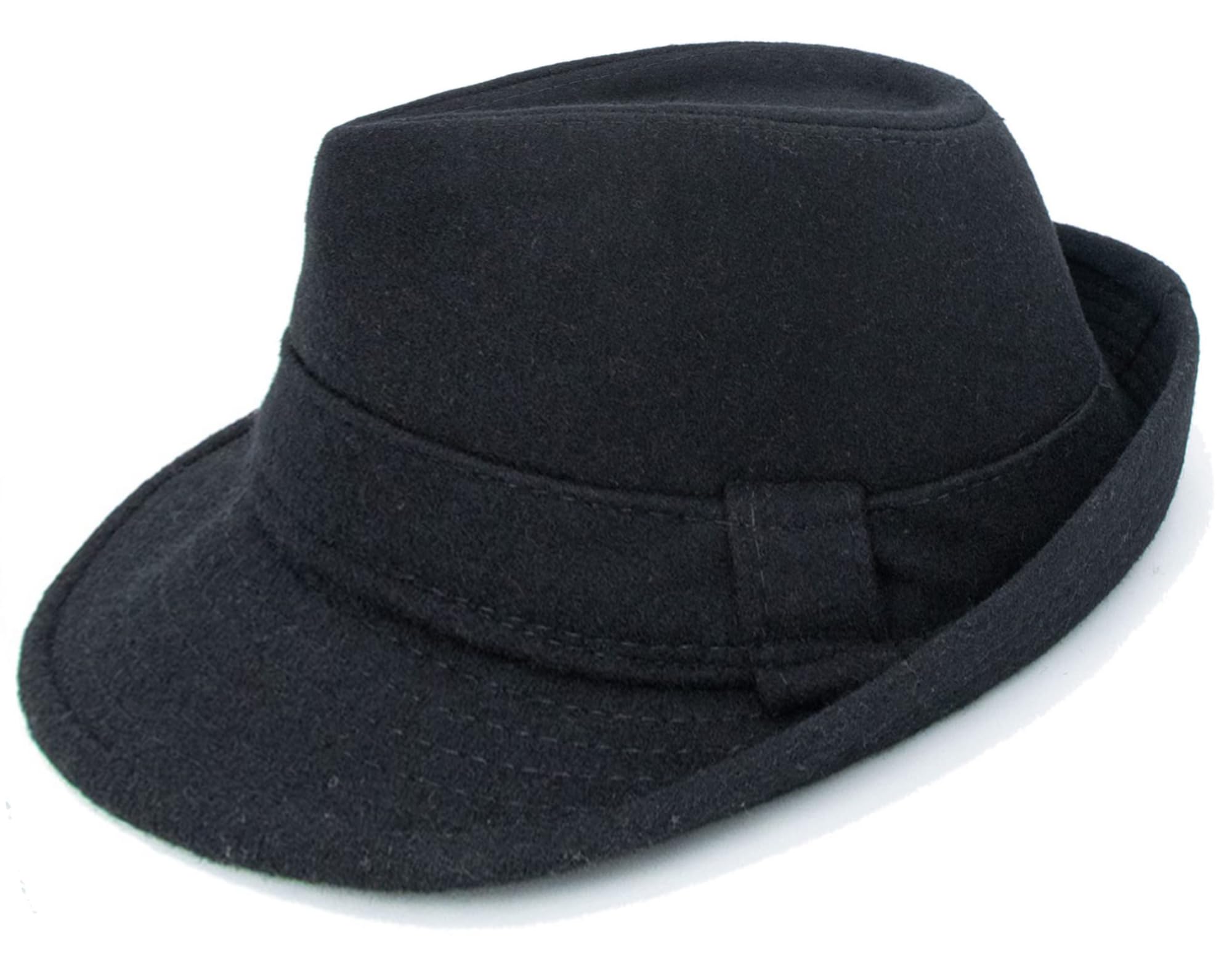 YCMIClassic Manhattan Fedora Hat for Men - Unisex Classic Trilby Felt Panama Cap (M-L)