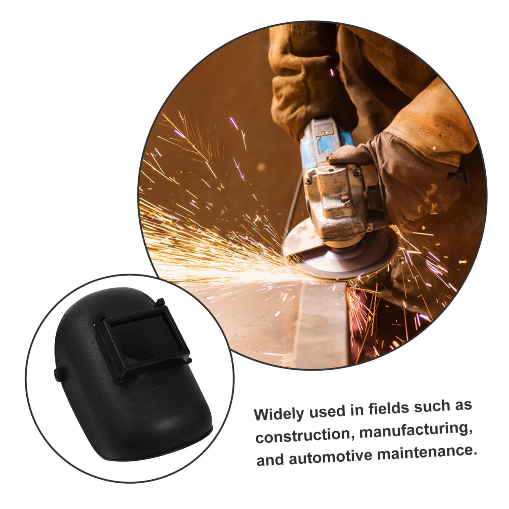 DOITOOL Casco de Soldadura de Plástico Negro Oscurecimiento Automático, Ligero y Protector de Ojos para Lugares de Trabajo de Soldadura