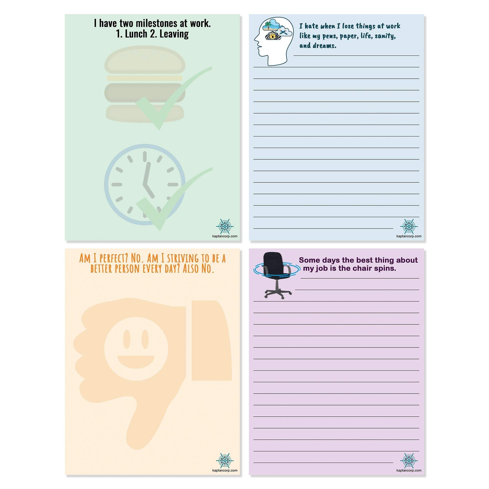 Buy KAPTAN Funny Notepads Office 2 Themed, Hilarious Sarcastic