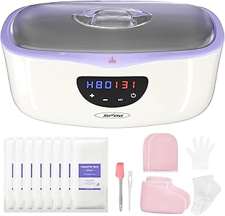 Purple Paraffin Wax Warmer Kit - Professional Large Capacity 4000ml Paraffin Wax Heater for Hand and Feet Moisturizing, Best Paraffin Wax Machine with Auto-time & Keep Warm Feature