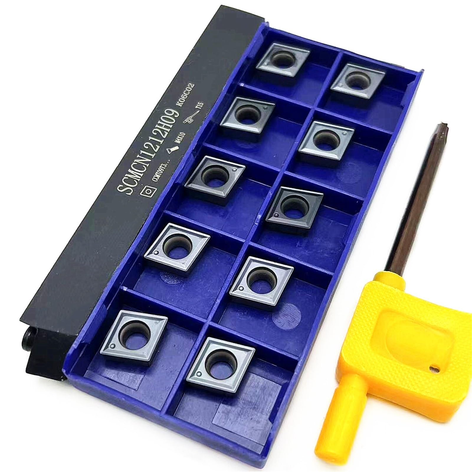 1 porte-outil de tournage en carbure indexable SCMCN1212H09 SCMCN1616H09 SCMCN2020K09 SCMCN2525M09 avec 10 inserts de rechange CCMT09T304 (SCMCN2525M09) (SCMCN1225M09) 12H09 )