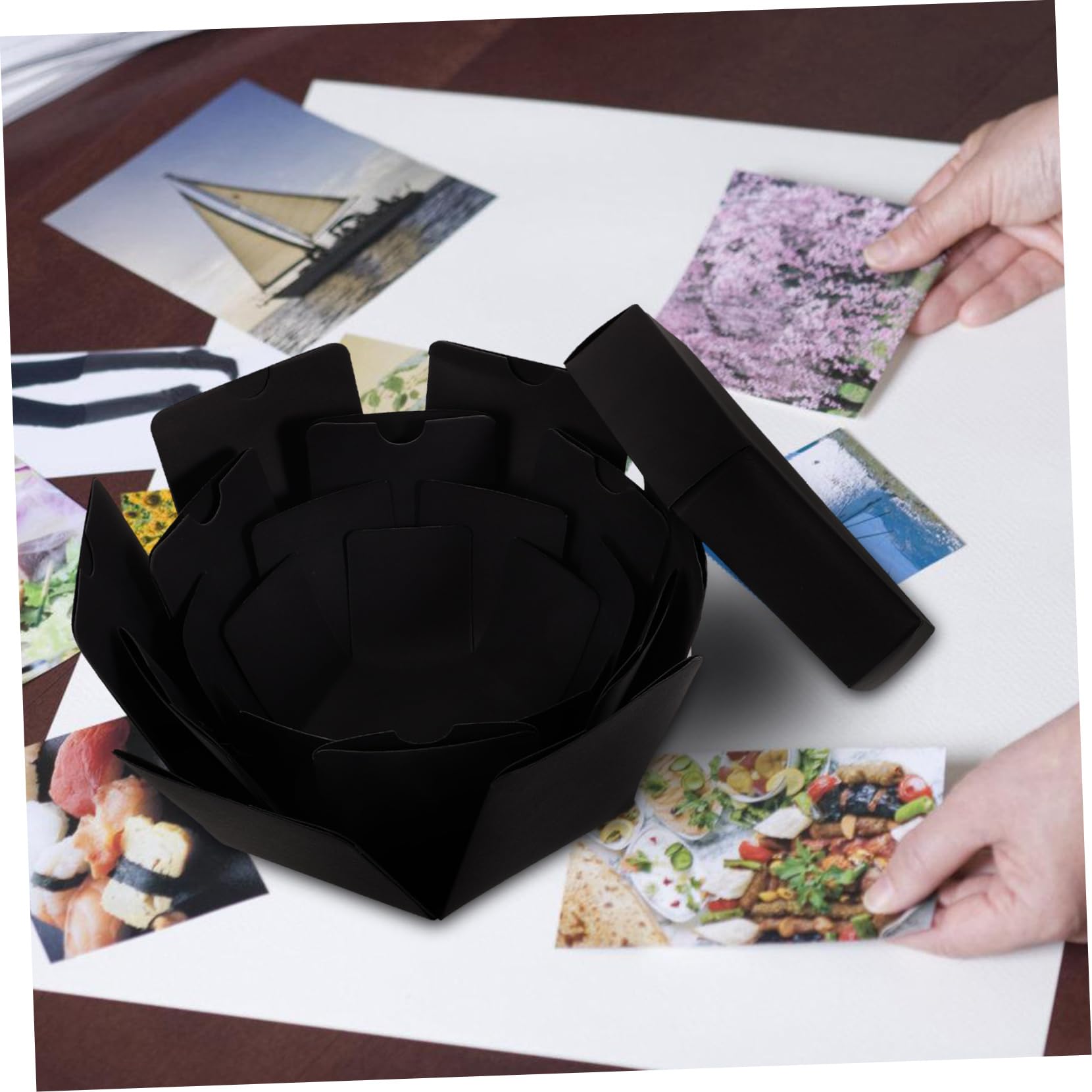 TOPBATHY 1pezzi Album Fotografico Artigianale Contenitore Fai da Te Scatola Regalo Album Ricordi Fatto Mano Decorativo Resistente Compleanno Natale San