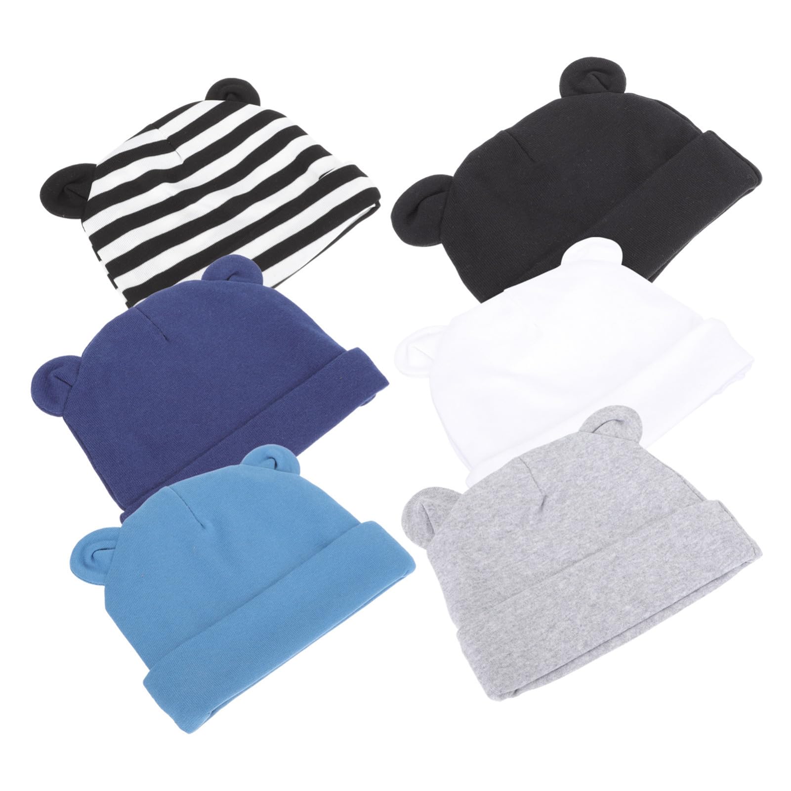 FOMIYES 2 Sätze Teiliges Baumwollmützen Für Neugeborene Unisex Babyhüte Mit Niedlichem Design Für Fotos Sommer Gestreift Für Junge Mädchen Von Jahr 6 Stück * 2