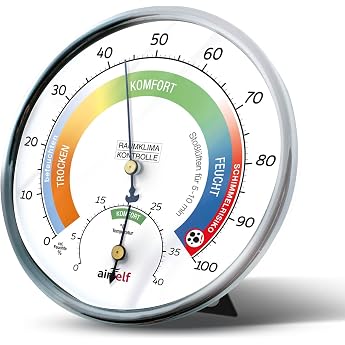 Analogue Thermohygrometer for Indoor Use - Room Thermometer & Humidity Meter