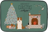 Vista 496 de Caroline's Treasures CK7824DDM - Tapete absorbente para secado de platos con diseño de bulldog inglés, rojo y blanco, para encimera de cocina, 14 x