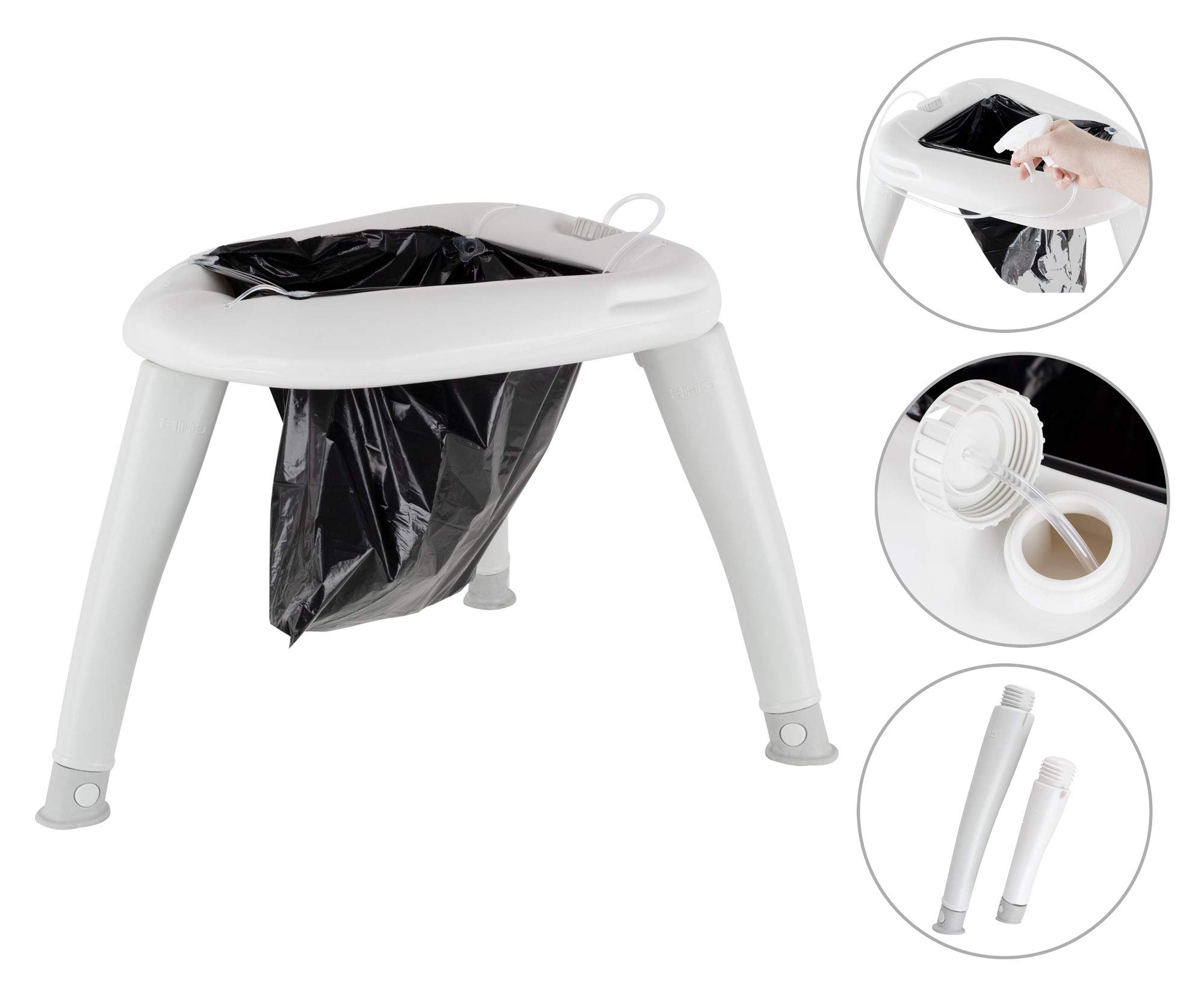 Stagecaptain Quixie-2842 Set Toilette Privacy, In plastica robusta | Toilette da esterno smontabile, Per festival, campeggio, vacanze, attività outdoor, come sedia da doccia e altre emergenze