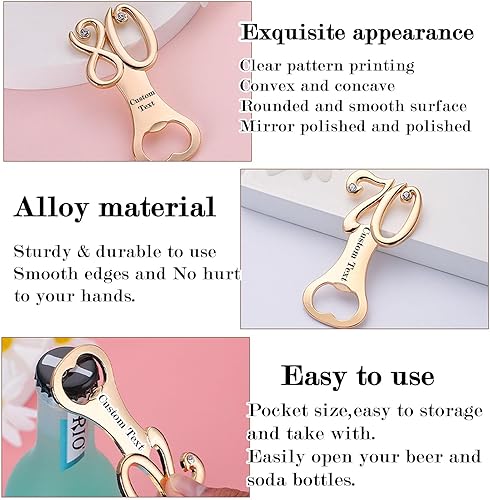 Miniatura 6 de 12 abridores de botellas creativos personalizados, abrebotellas en forma de números para regalos de fiesta de cumpleaños de 15 años, 15 aniversario