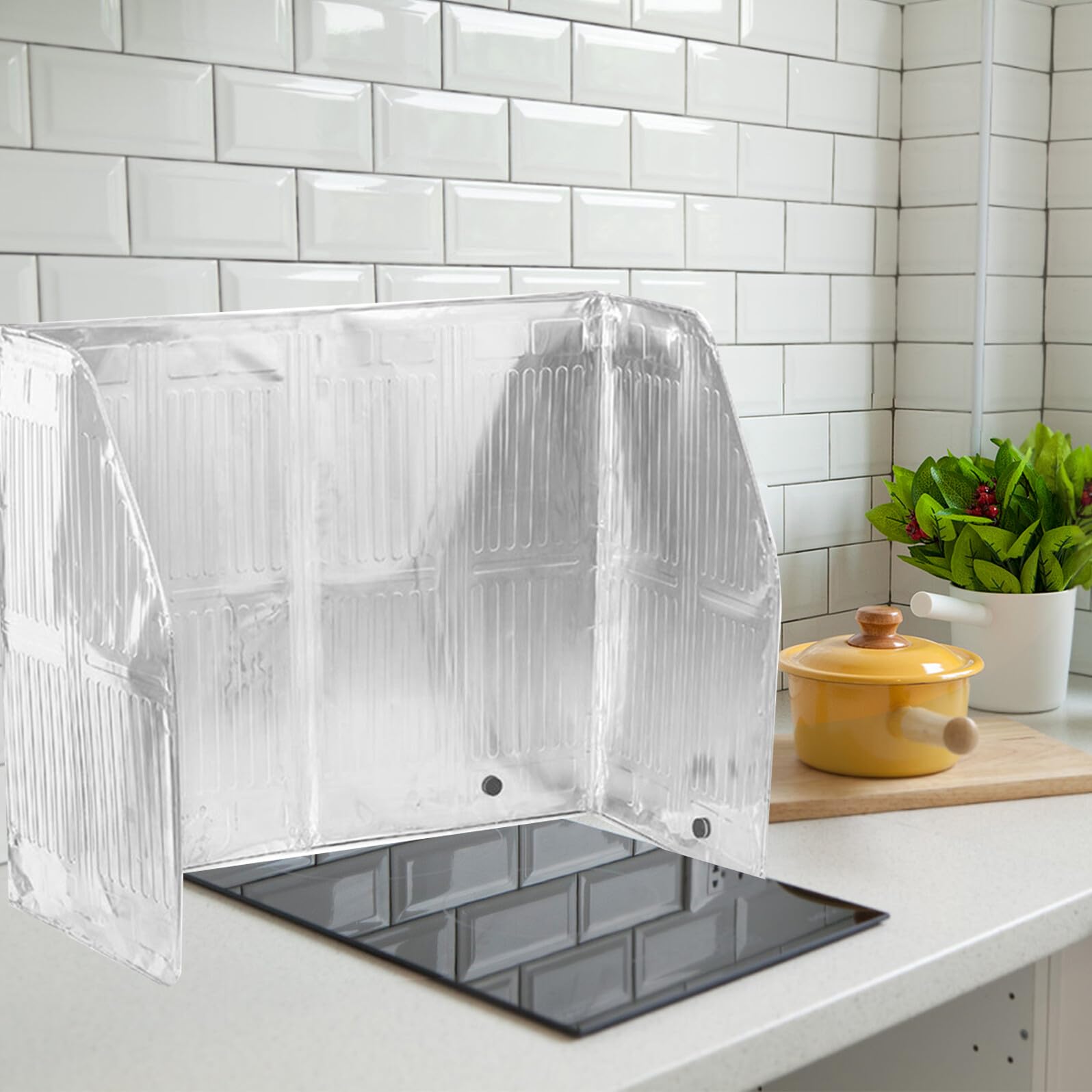 Toddmomy Spritzschutz Küchenfolie Silber für Gasherde aus Aluminiumfolie