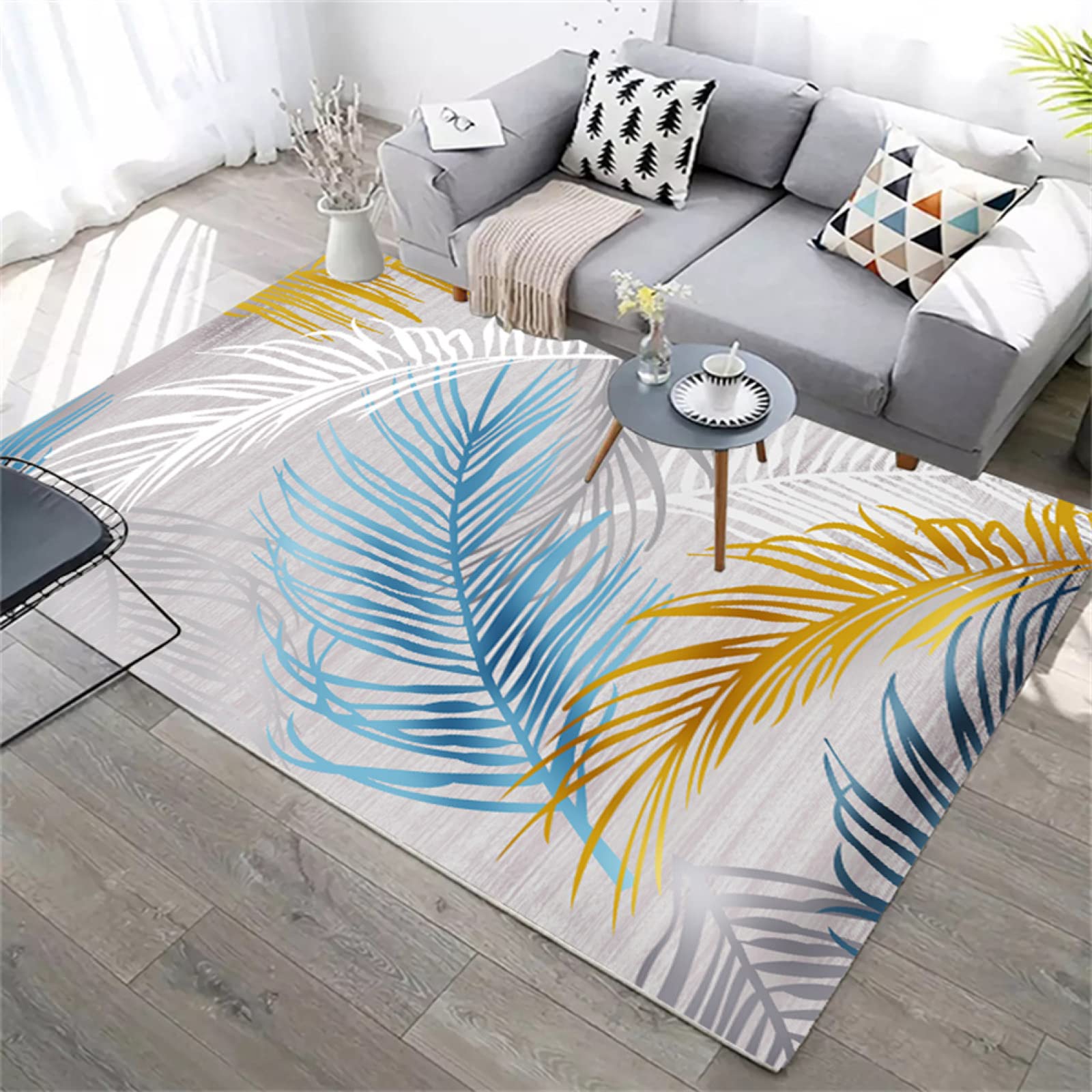 Tapis chambre douceur plume 3D pour réveil cocooning