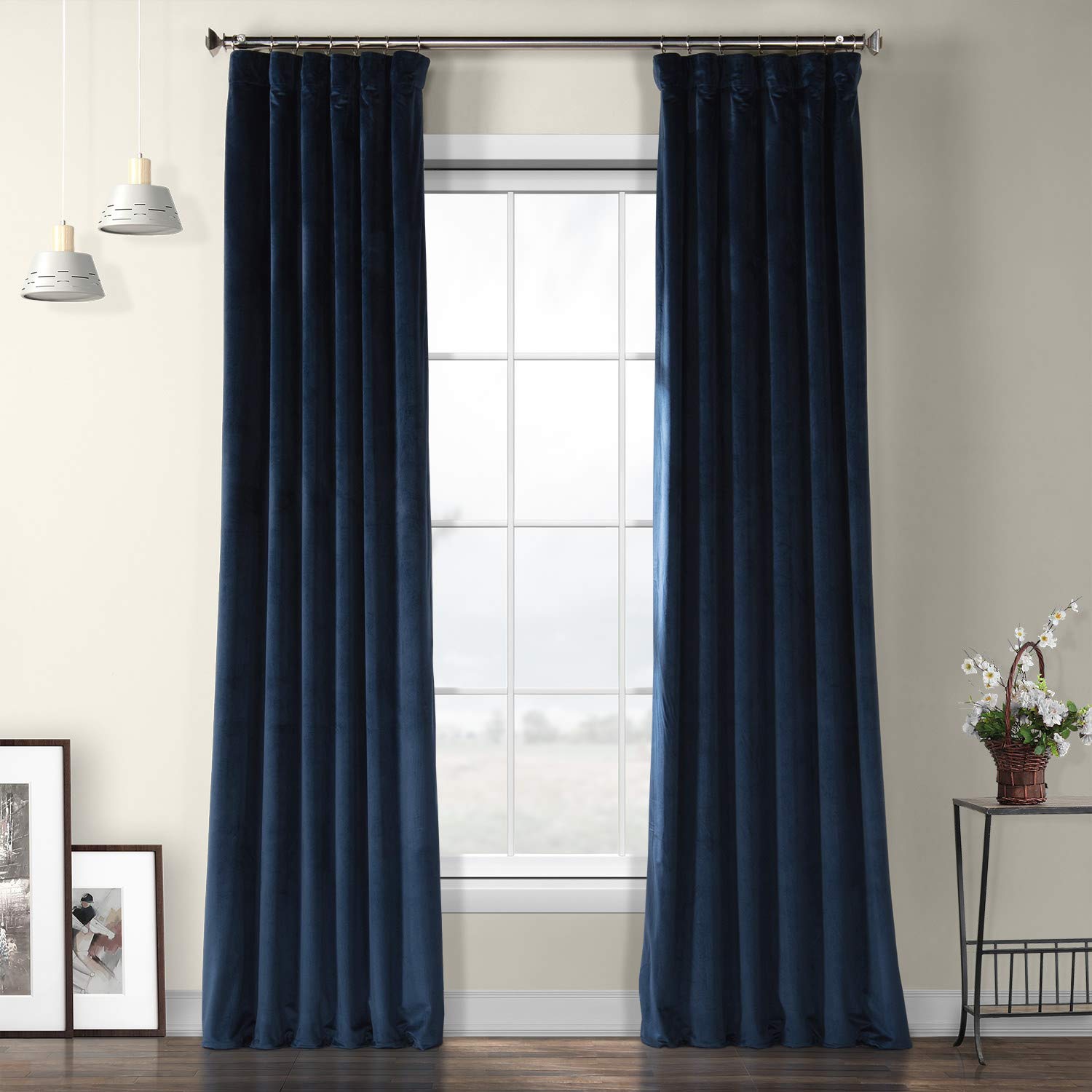 Dark Blue Velvet Curtains Curtains & Drapes 2023