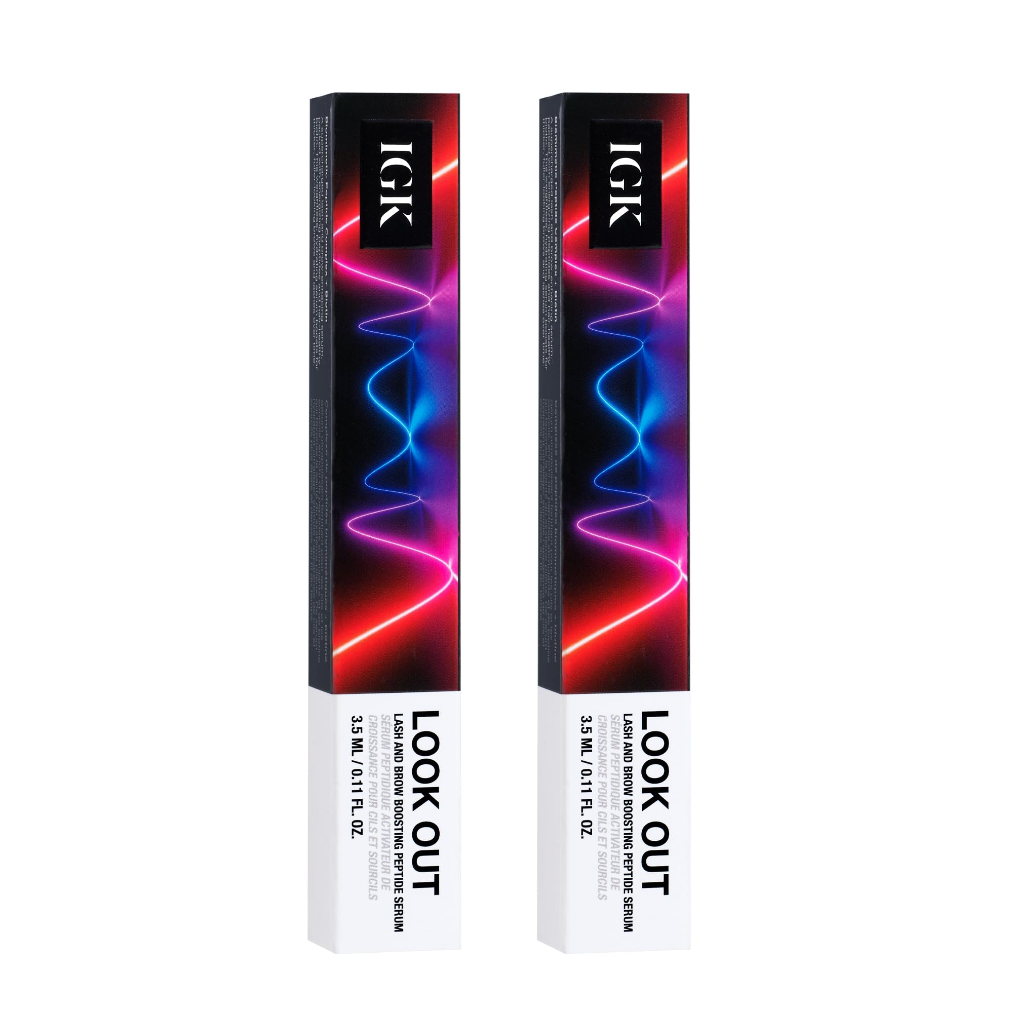 IGK Look Out Lash & Brow Boosting Peptide Serum – Clinically Proven to Enhance Lash & Brow Thickness, Fullness, and Density – Ophthalmologist Tested, Prostaglandin-Free, Fragrance-Free