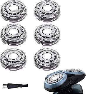 SH60/72 Replacement Heads Blades Compatible with Philips Norelco Electric Shaver Series 6000, SH60 Replacement Blades Razor Heads for Shaver S6810/82, S6850/85, S6880/81, Upgraded Shaving Blade 6-Pack