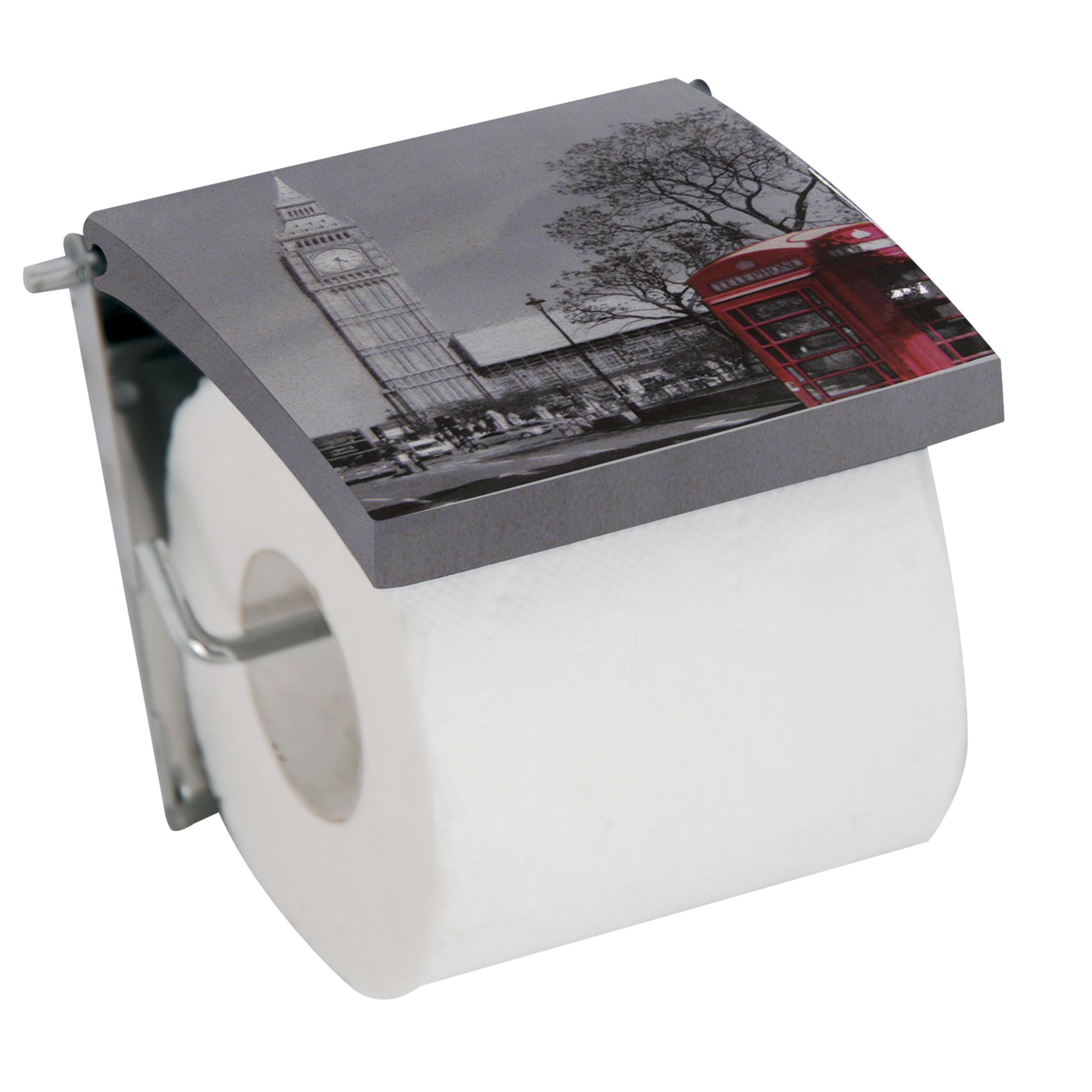 MSV Porte Rouleau Papier WC Mural MDF Londres