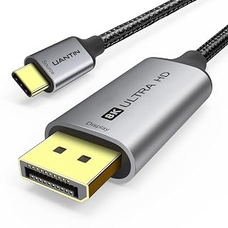 UANTIN USB C to DisplayPort 1.4 Cable 3FT | 8K@60Hz 4K@240Hz, Type-C to Display Port Cord (High-Speed, Plug & Play) Thunderbolt 3/4/5 Compatible with MacBook Pro/Air, iPhone 15/16 Series, XPS, Surface - Amazon product rated Grade A