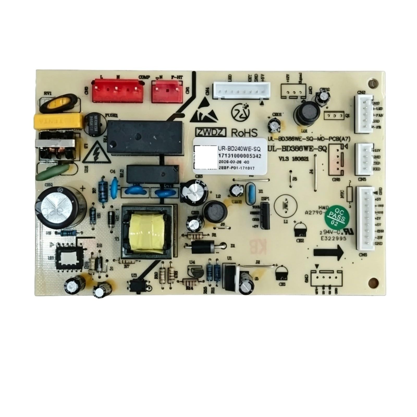 Scheda Madre Frigorifero, Compatibile for Midea, Scheda Principale Frigorifero UL-BD386WE-SQ CE-BD240WE-ST 17131000004262 Componenti Frigorifero sostituire(17131000005342)