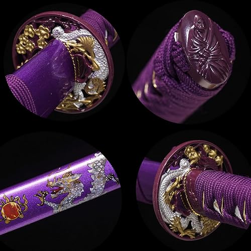 Miniatura 5 de -10451060 arcilla templada de acero de alto carbono Hademade templado por calor, hecha a mano, forjada a mano, katana japonesa auténtica, espada