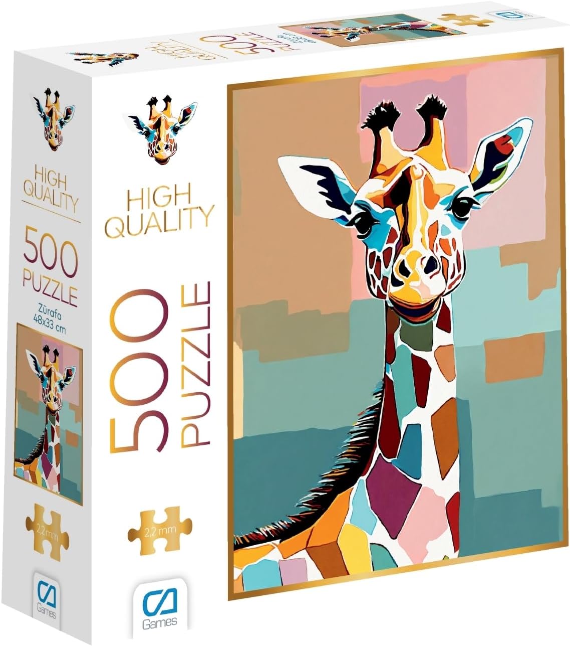 CA Games Zürafa 500 Parça 2,2mm Kalınlık 33x48cm Profesyonel Hobi Puzzle Yapboz Serisi
