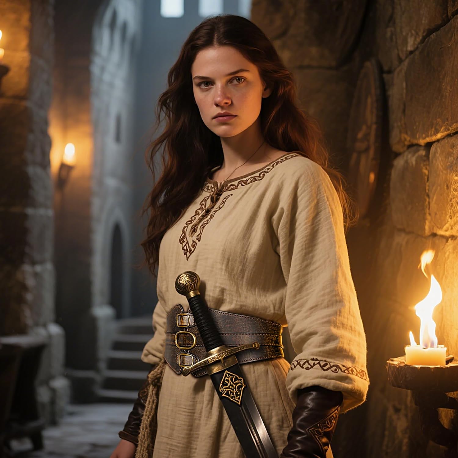 Joukavor Viking Corset Belt Women Leather Waist Corset Renaissance for Halloween Ren Faire - Image 3