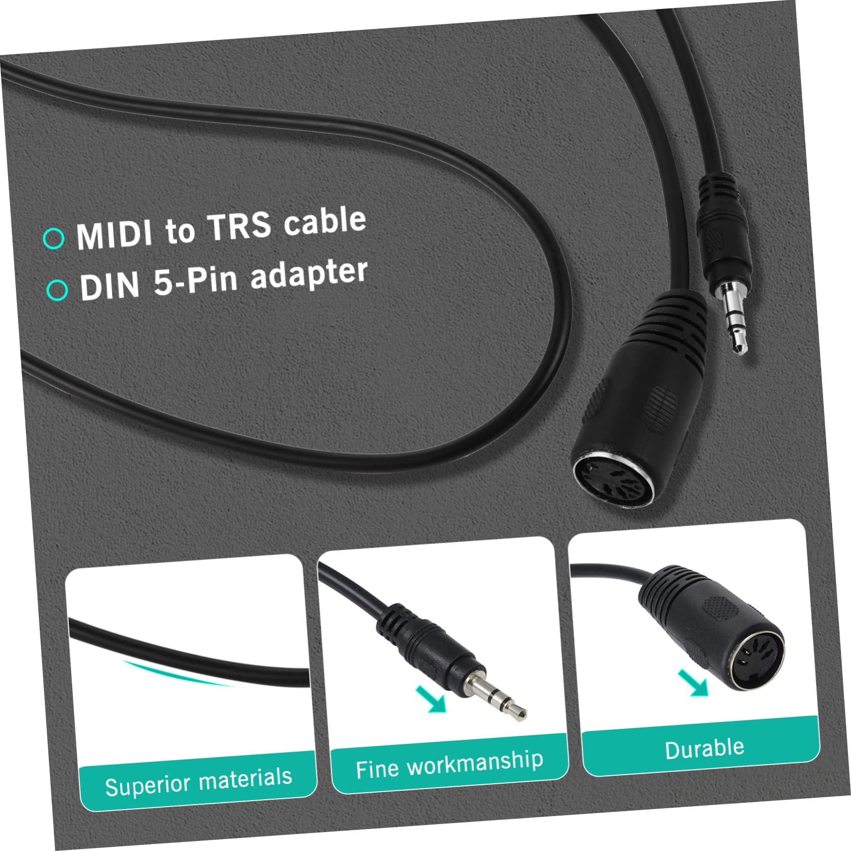 CIMAXIC 5-pin to 3.5mm to Cable Stereo Converter for Mobile Phones Computers Mp3/mp4