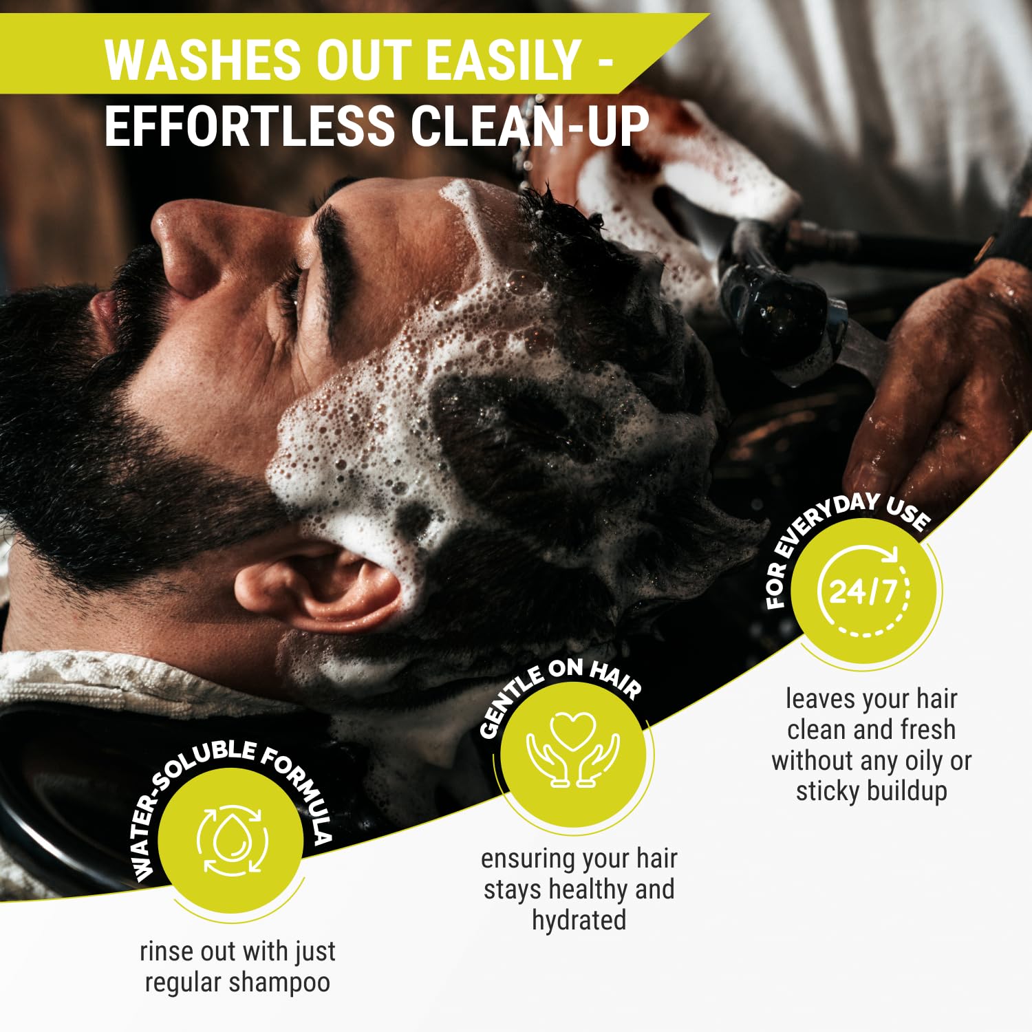 Hair Styling Matte Clay for Men, Strong Hold Zero Shine Hair Wax, Natural Textured Finish with Volume Boost, Water-Based Formula, No Residue, For Short & Medium Hair, 3.52 oz