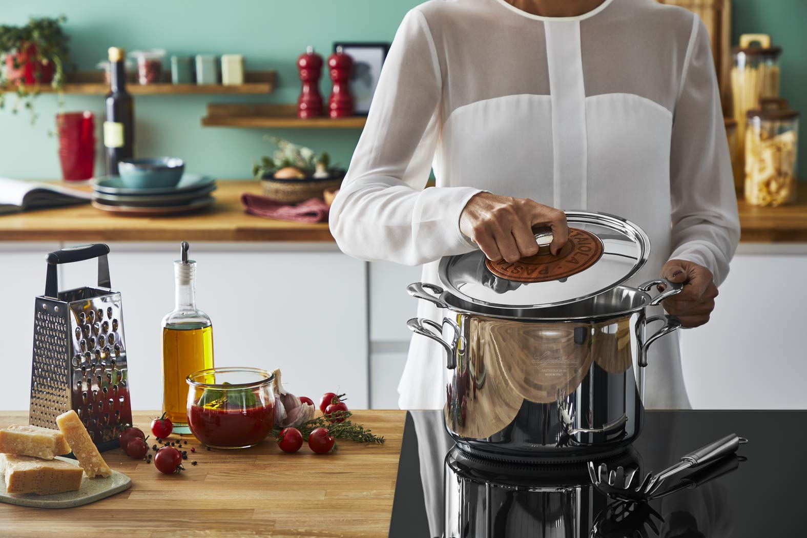 LAGOSTINA LINEA PATRIMONIO La Pastaïola® inox 24 cm / 7,6 L Induction cuiseur à pâtes 011193020924