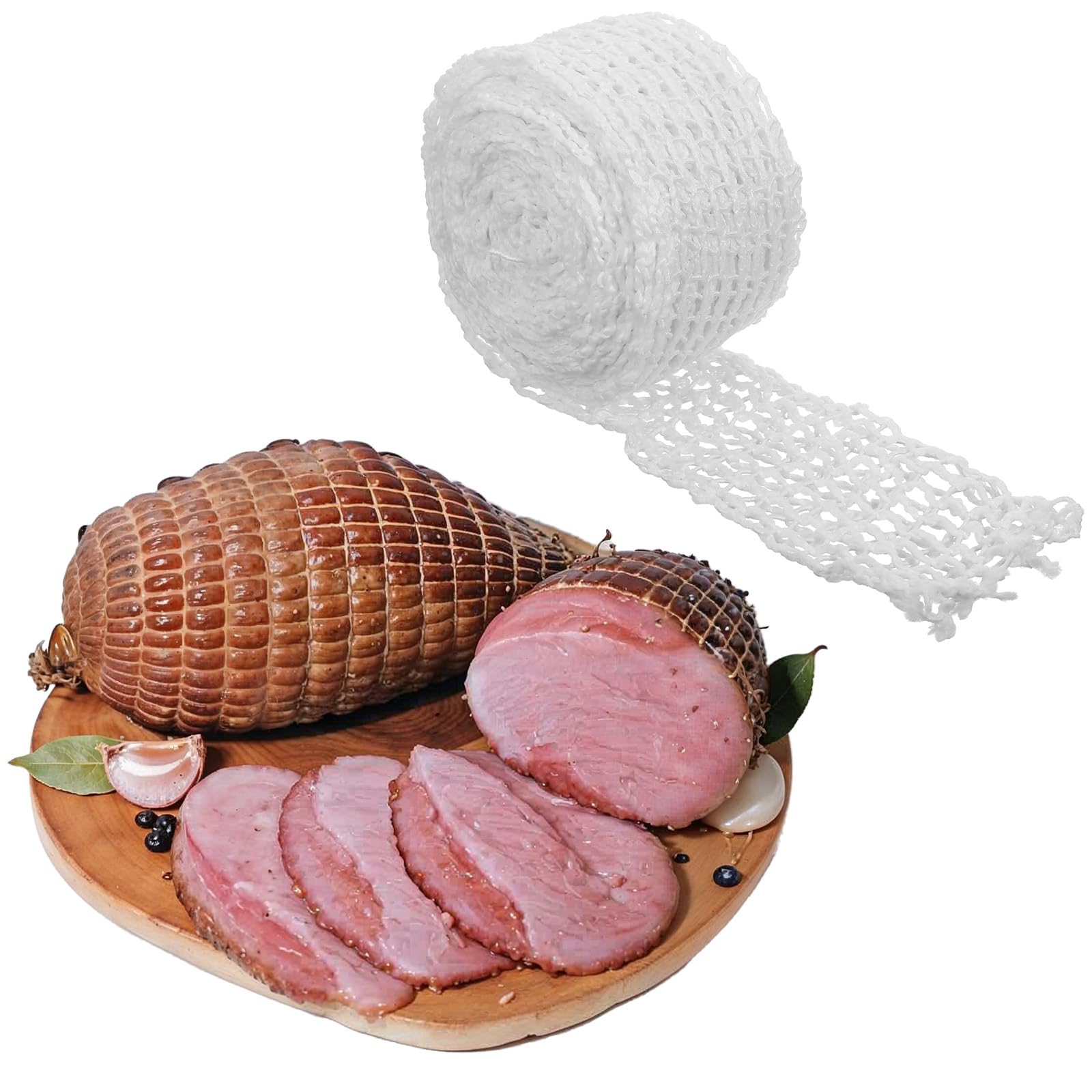 Ham Netter Machine Elastic Ham Netting 2 Rolls Meat Netting - 5m Each, Size 18, For ...