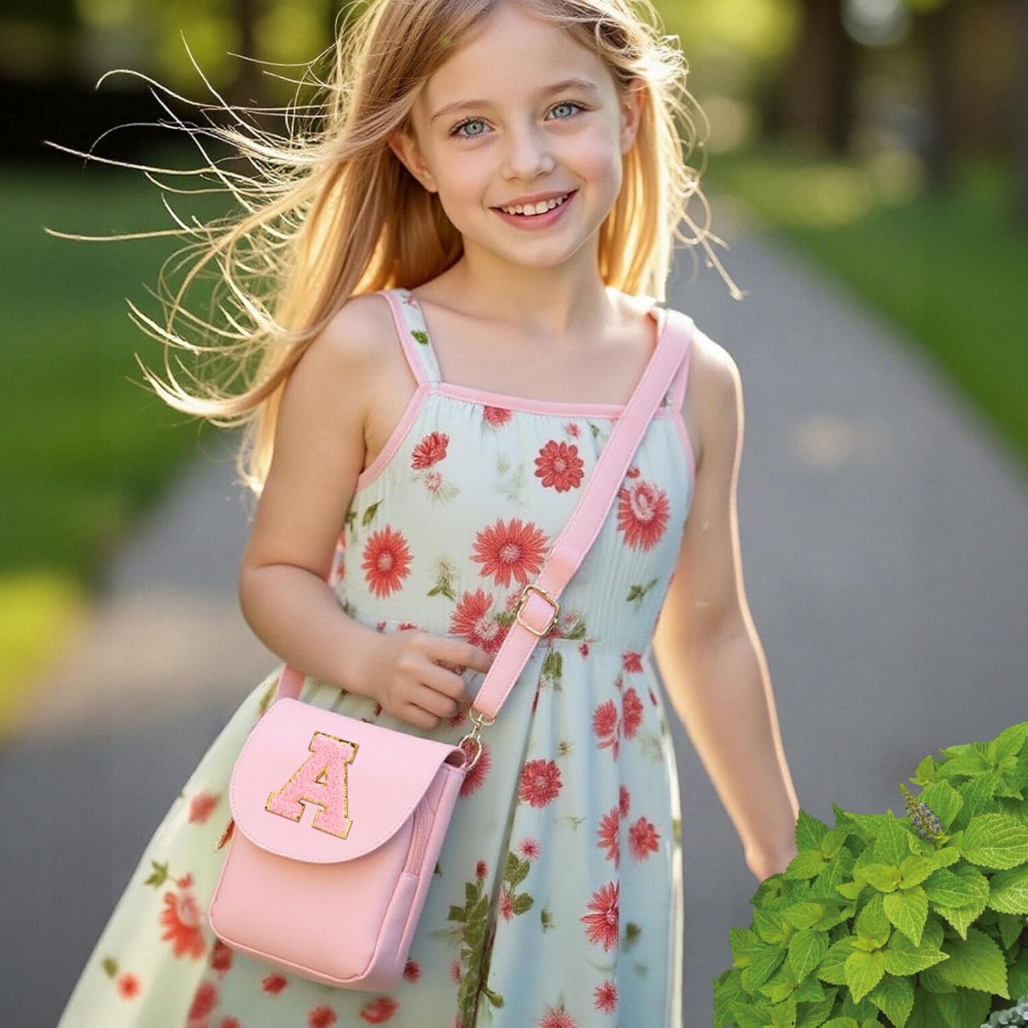 Initial Crossbody Bags Toddler Purse for Girls PU Leather Cross Body Bag Handbag Personalized Preppy Teen Girl Gifts - Image 3