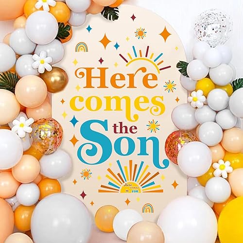 Vista 37 de Barri Design Suministros para fiesta de feliz cumpleaños, decoraciones de primer cumpleaños para niños, telón de fondo de fiesta de caramelo