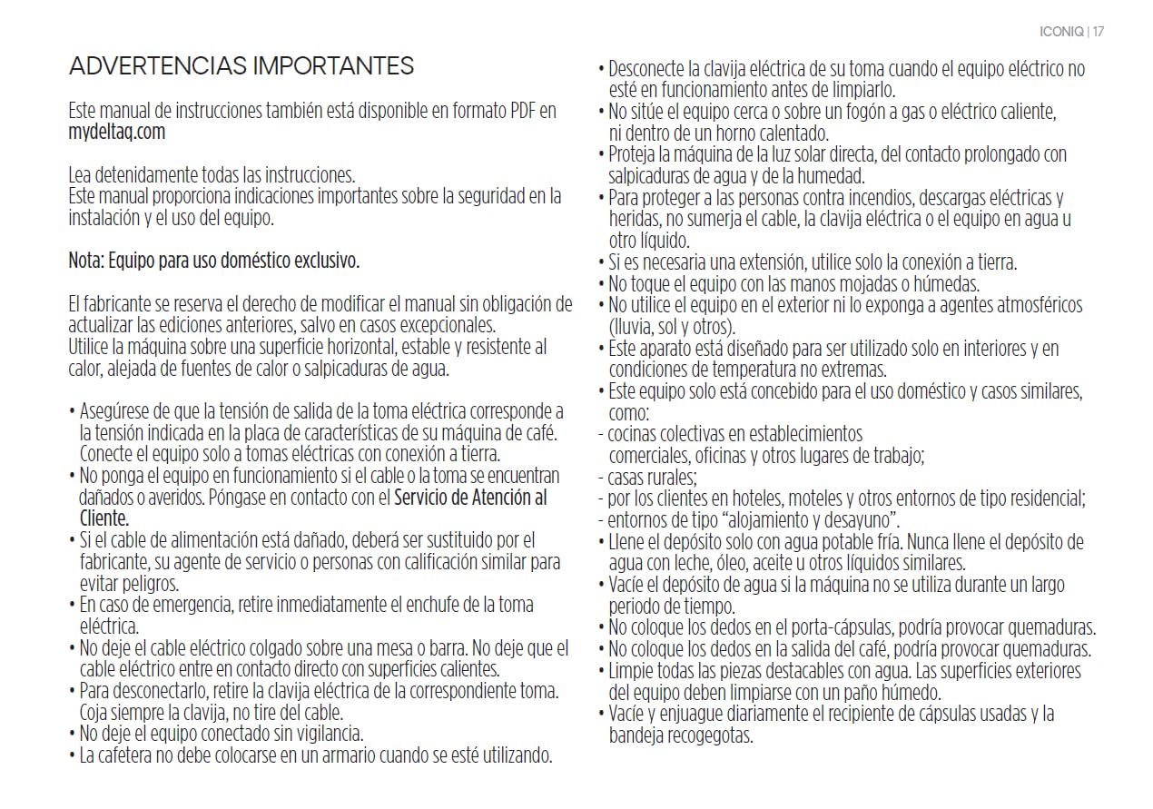 Delta Q Cafetera lconiQ Blanca+ 60 cápsulas - Cafetera de café de cápsulas + 1 pack de 40 cápsulas intensidad 10 + 1 pack 10 cápsulas descafeinado + 1 pack 10 cápsulas café con canela