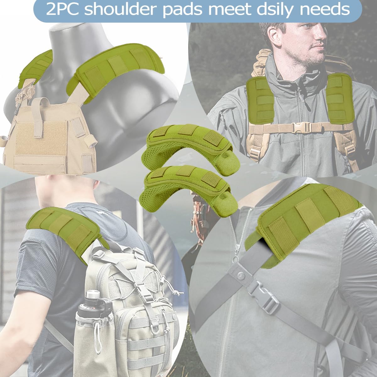 ZINMARK 2Pcs Thick Cushioned Shoulder Pads, Anti-Slip Design and Breathable Mesh Pads for Shoulder Strap,Soft and Comfortable - Image 5