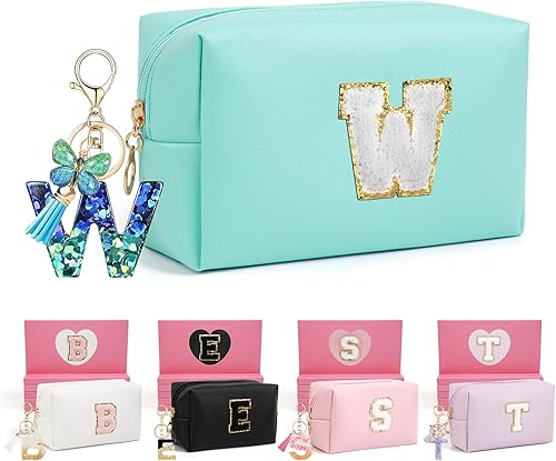 Miniatura 43 de Regalos de cumpleaños para mujeres y ella, bonita bolsa de maquillaje de viaje, bolsas de cosméticos de gran capacidad para mujeres, bolsa de Rosa