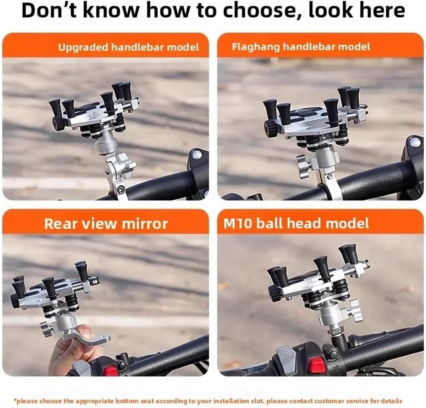 Bike Phone Mount 2025 High-end Aluminum Alloy Motorcycle Phone Holder Shock Resistant Electric Bike Anti Shake Riding Bracket Bicycle Phone Holder(Rectangle2)