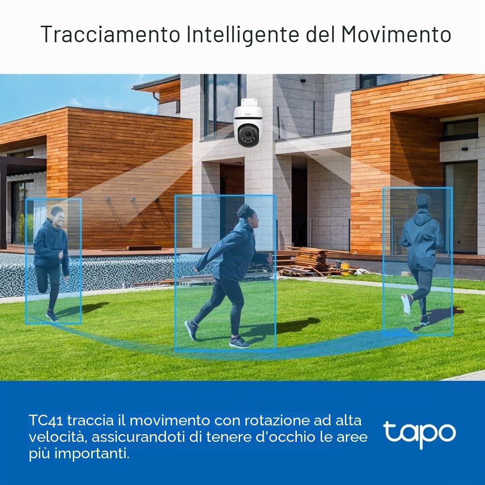 TP-Link Tapo Telecamera di sorvegl. Outdoor Pan/Tilt Wi-Fi TC41 2K