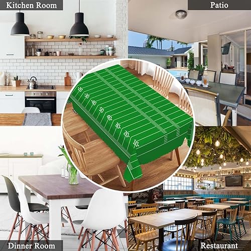 Miniatura 7 de Swono Mantel rectangular de campo de fútbol americano, para cocina, cena de vacaciones, 52 x 70 pulgadas