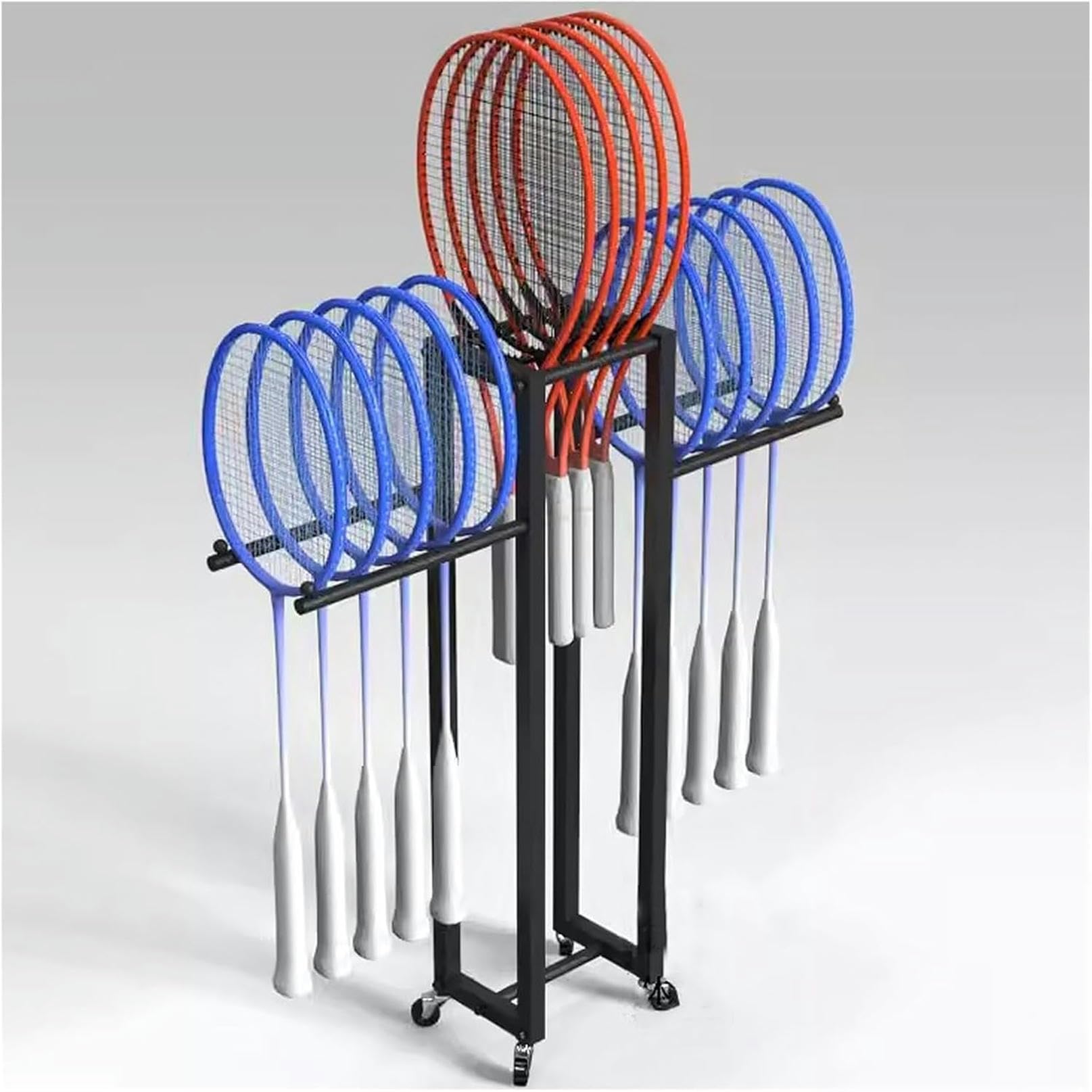 Rangement raquette badminton à roulettes pour 15-20 raquettes