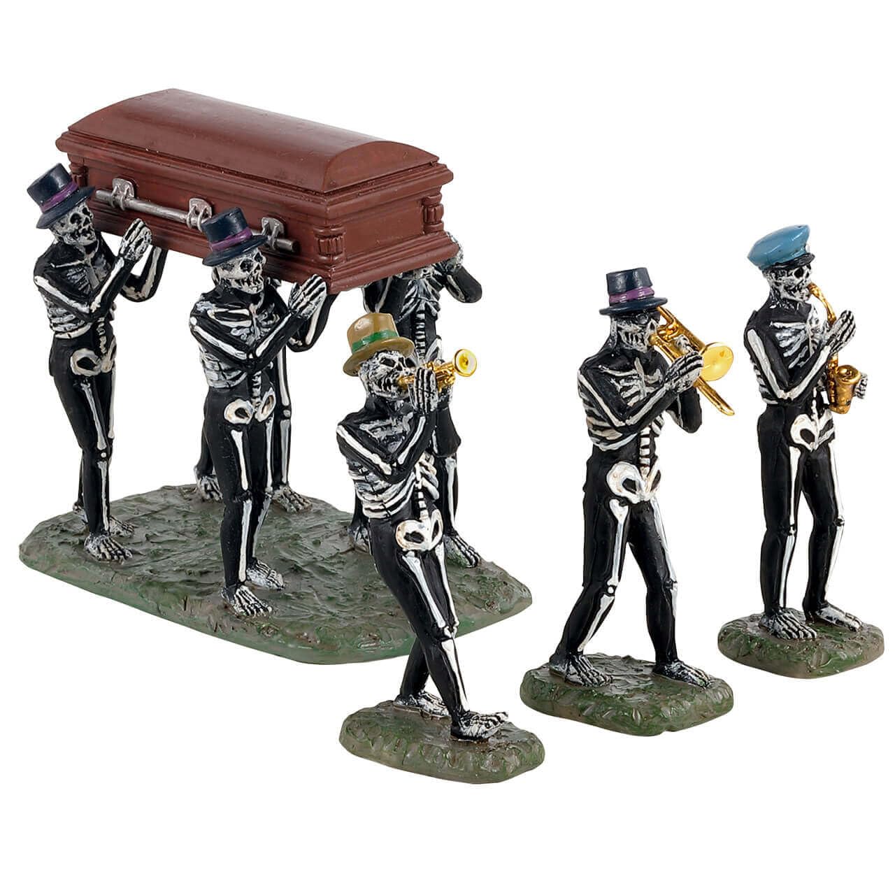Lemax White - Jazz Funeral, Set Of 4