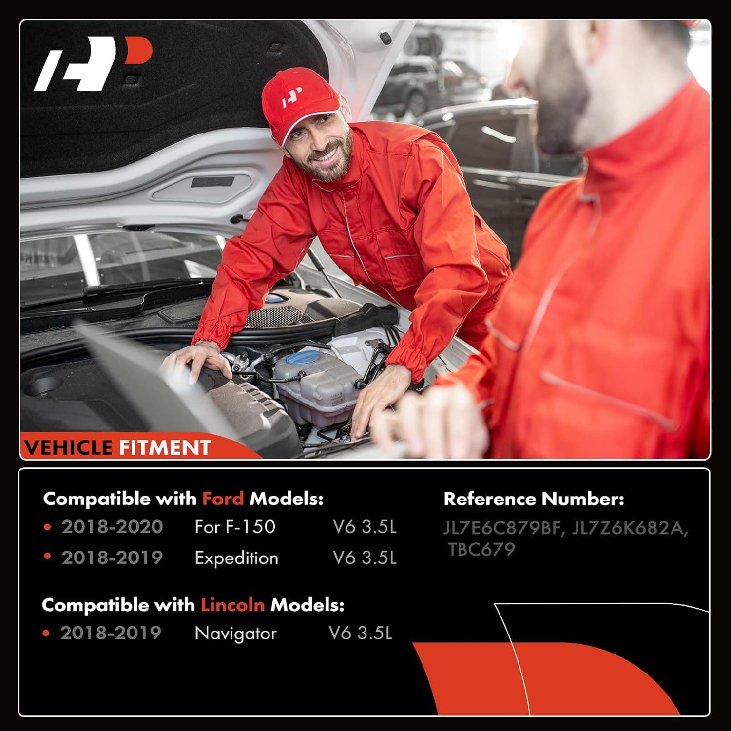 A-Premium K03 Left Side Complete Turbocharger Turbo Kit with Gasket & Wastegate Actuator Compatible with Ford & Lincoln Models - F-150 F150 2018-2020, Expedition 2018-2019, Navigator 2018-2019, 3.5L