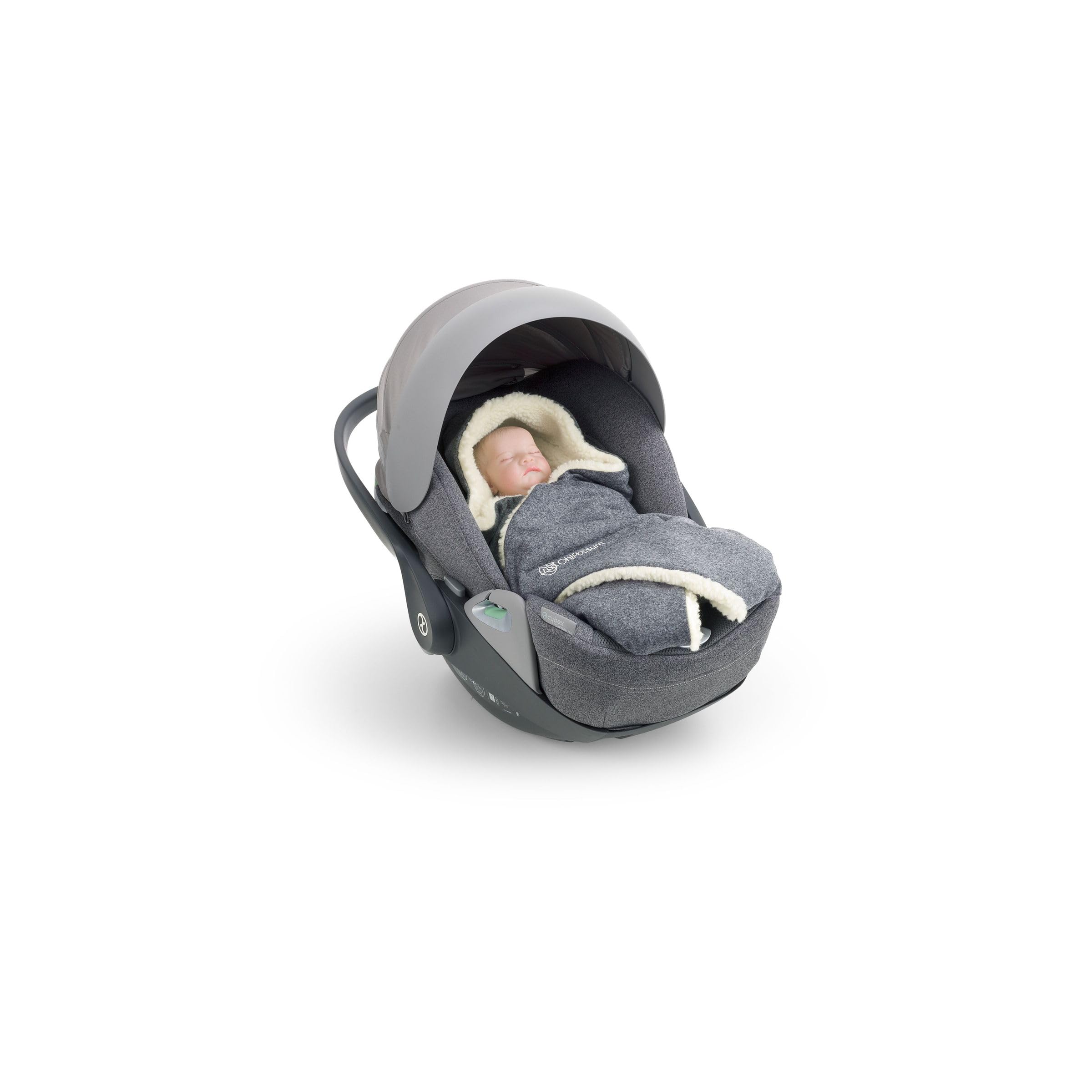 Oh!Possum Einschlagdecke Koala X-Large & Windel Blaubaer I Kuschelige Babydecke aus hochwertiger Schurwolle I Wärmende Wickeldecke für Neugeborene Kleinkinder I für Autositz, Kinderwagen & Zuhause